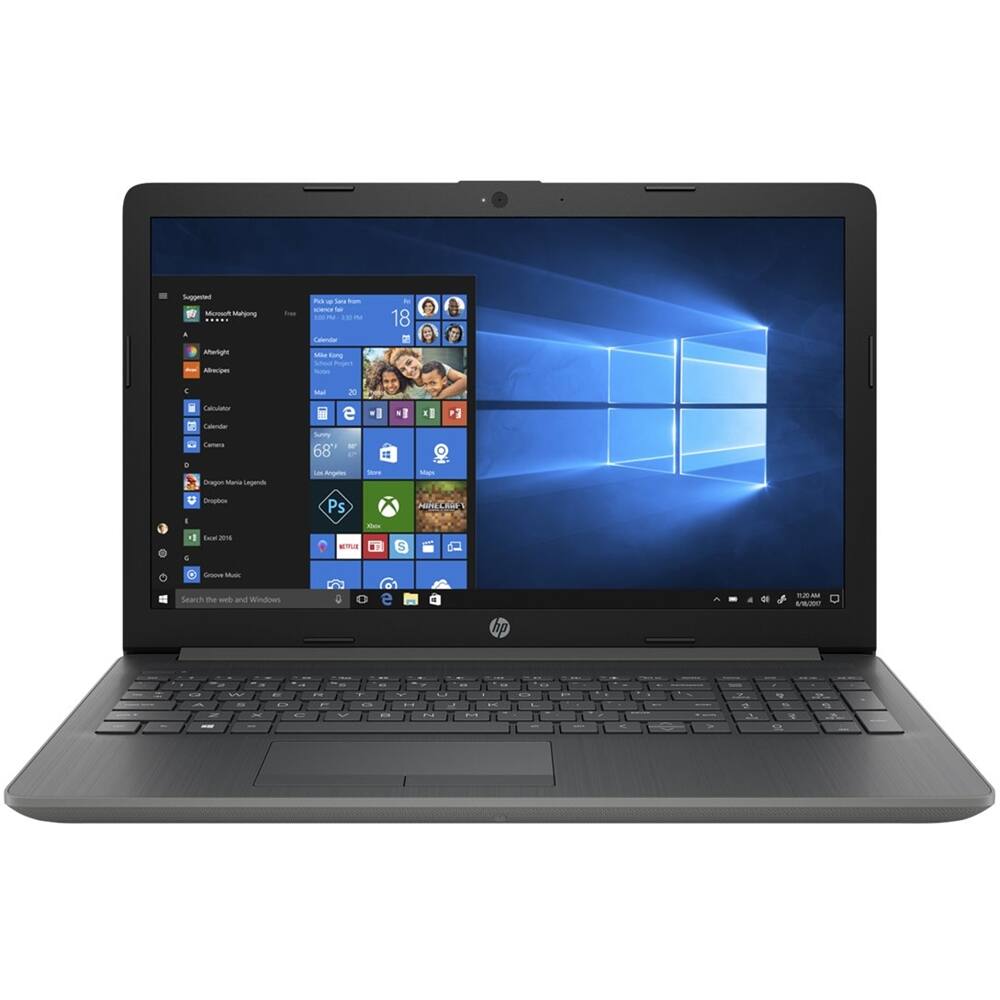 Front. HP - 17.3" Laptop - AMD A9-Series - 4GB Memory - AMD Radeon R5 - 500GB Hard Drive - HP Finish In Smoke Gray And Ash Silver.