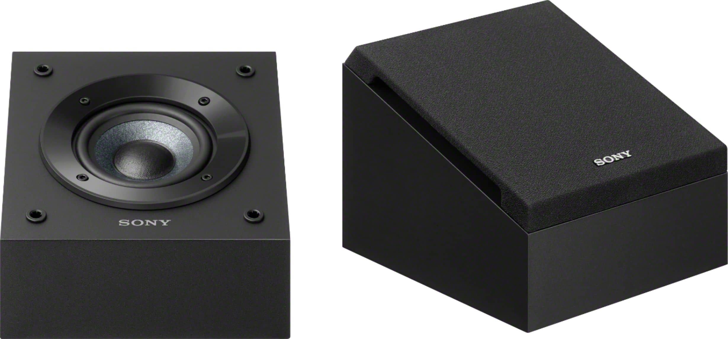 Front. Sony - 4" Dolby Atmos Enabled Elevation Speakers (Pair) - Black.