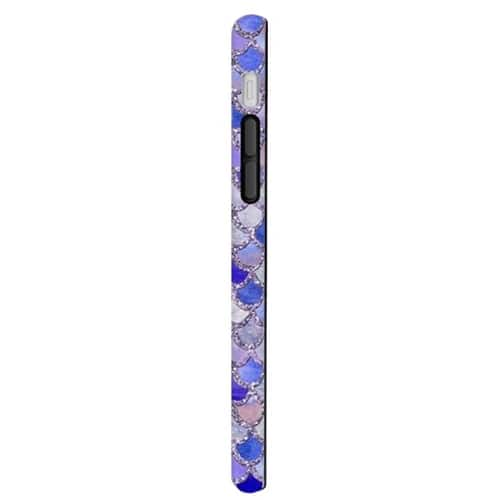 strongfit designers purple hand drawn mermaid scales case for apple iphone 7 plus and 8 plus - purple