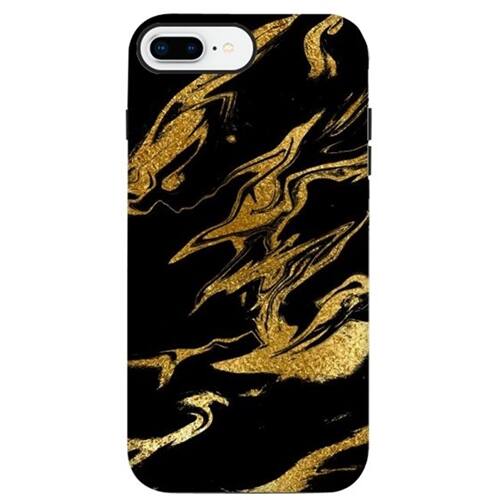strongfit designers black and gold luxury marble case for apple iphone 7 plus and 8 plus - gold/black strongfit designers black and gold luxury marble case for apple iphone 7 plus and 8 plus - gold/black