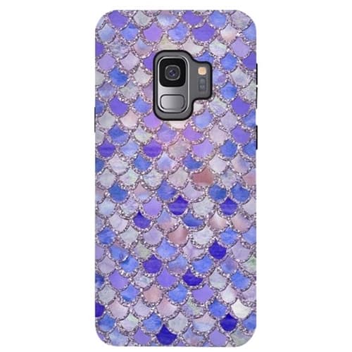 Front. ArtsCase - StrongFit Designers Purple hand drawn mermaid scales Case for Samsung Galaxy S9 - Purple.