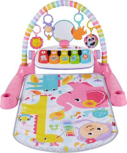 Fisher-Price - Deluxe Kick & Play Piano Gym - Pink/Yellow/White