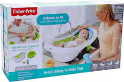 Fisher-Price - 4-in-1 Sling 'n Seat Tub - White/Blue/Green - Front_Zoom