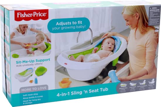 Fisher Price 4 In 1 Sling N Seat Tub White Blue Green Fbm94 Best Buy