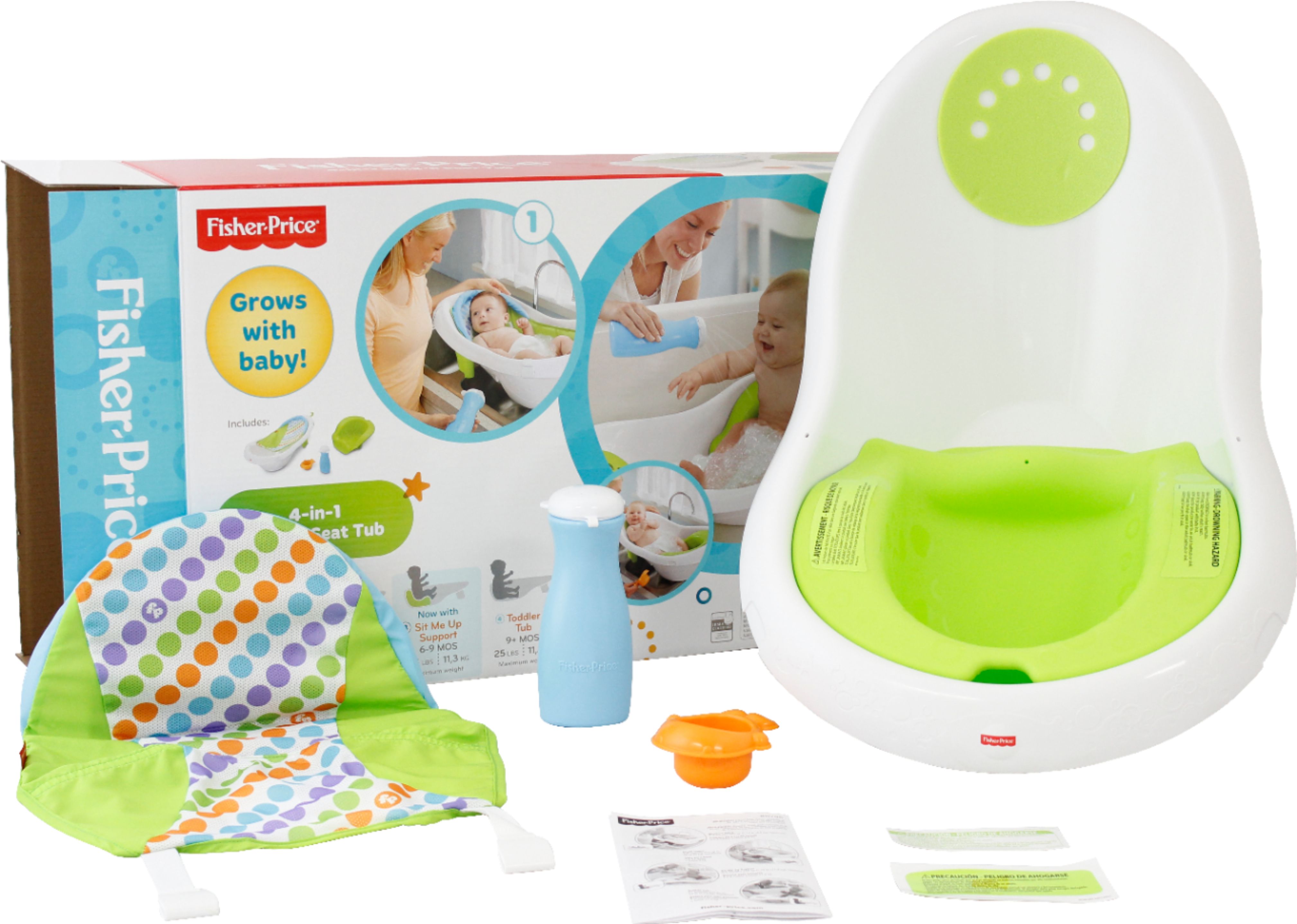 Fisher-Price 4-in-1 Sling 'n Seat Tub White/Green BDY86 - Best Buy