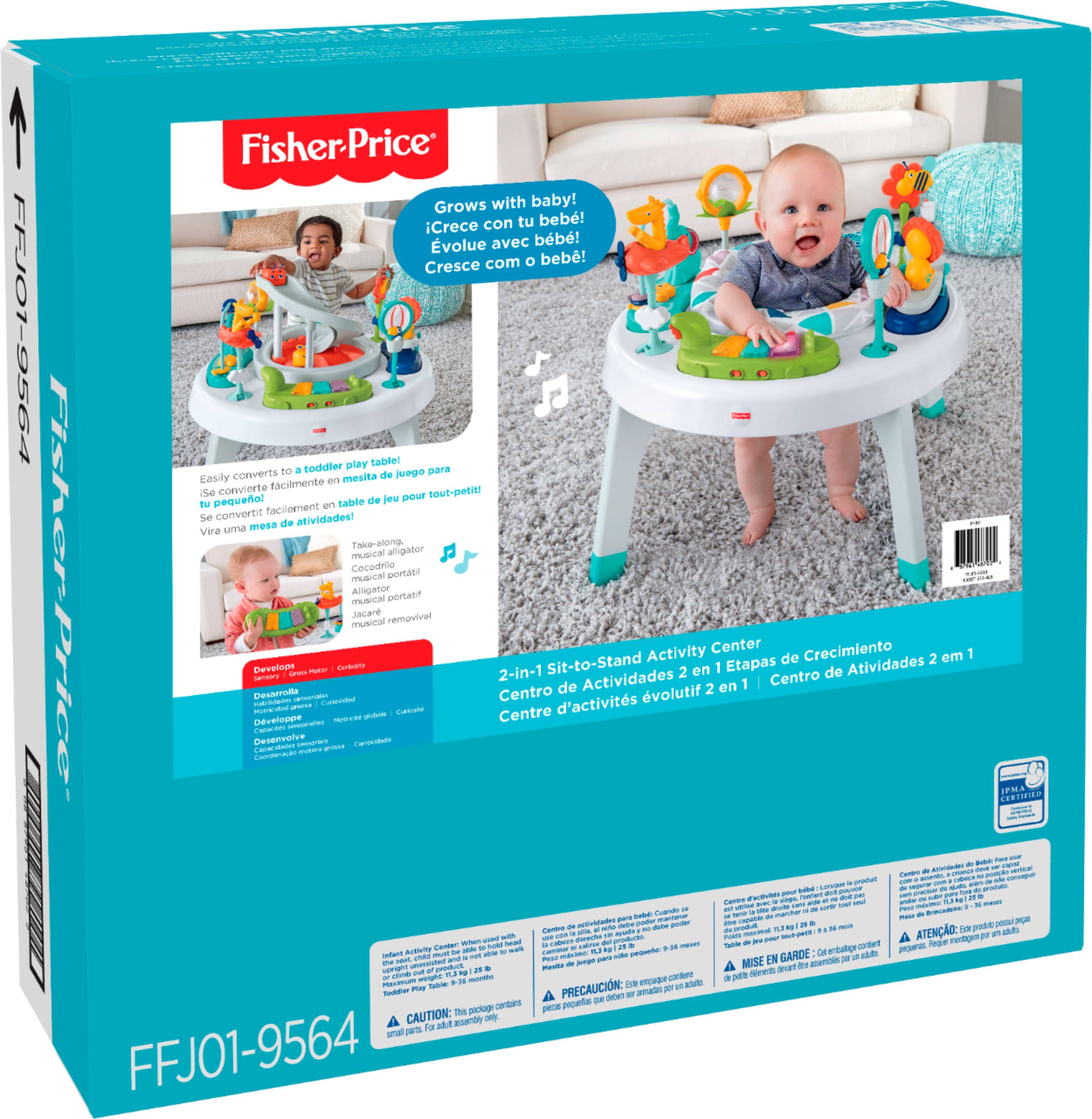 Alt View 12. Fisher-Price - 2-in-1 Baby Activity Center and Toddler Activity - White/Blue/Green.