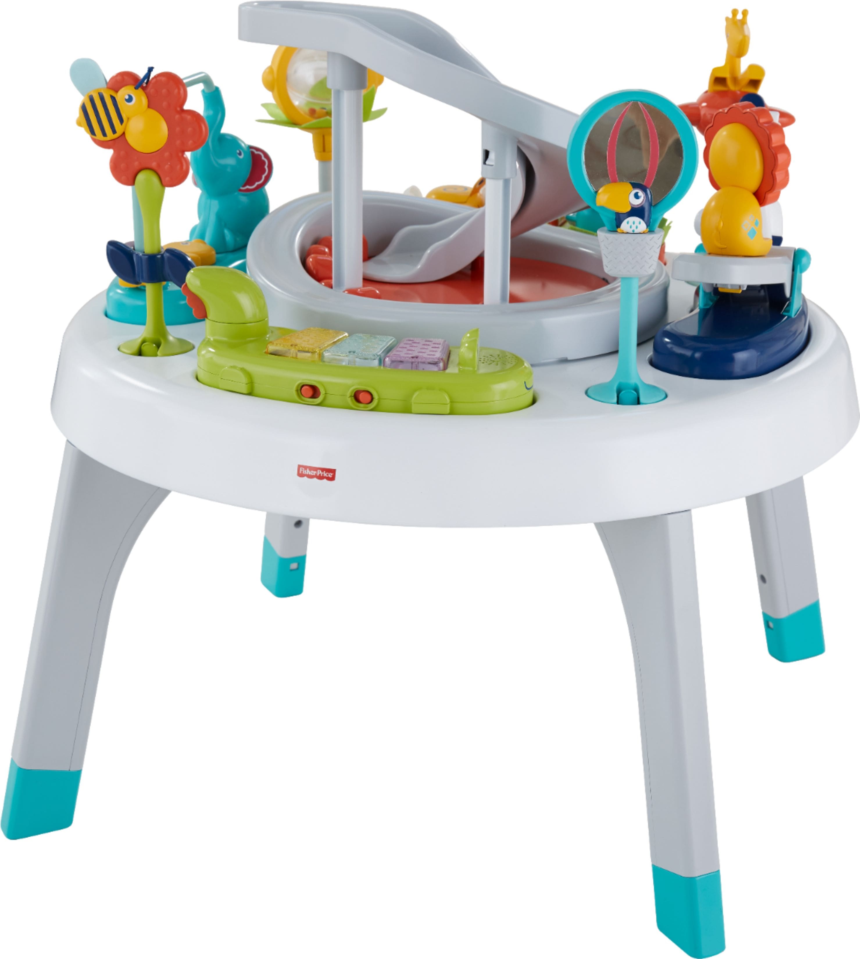 Left. Fisher-Price - 2-in-1 Baby Activity Center and Toddler Activity - White/Blue/Green.