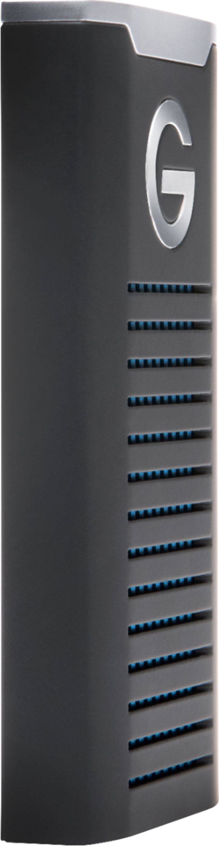 Angle. G-Technology - G-DRIVE Mobile R-Series 500GB External USB 3.1 Gen 2 Portable SSD - Black/Silver.