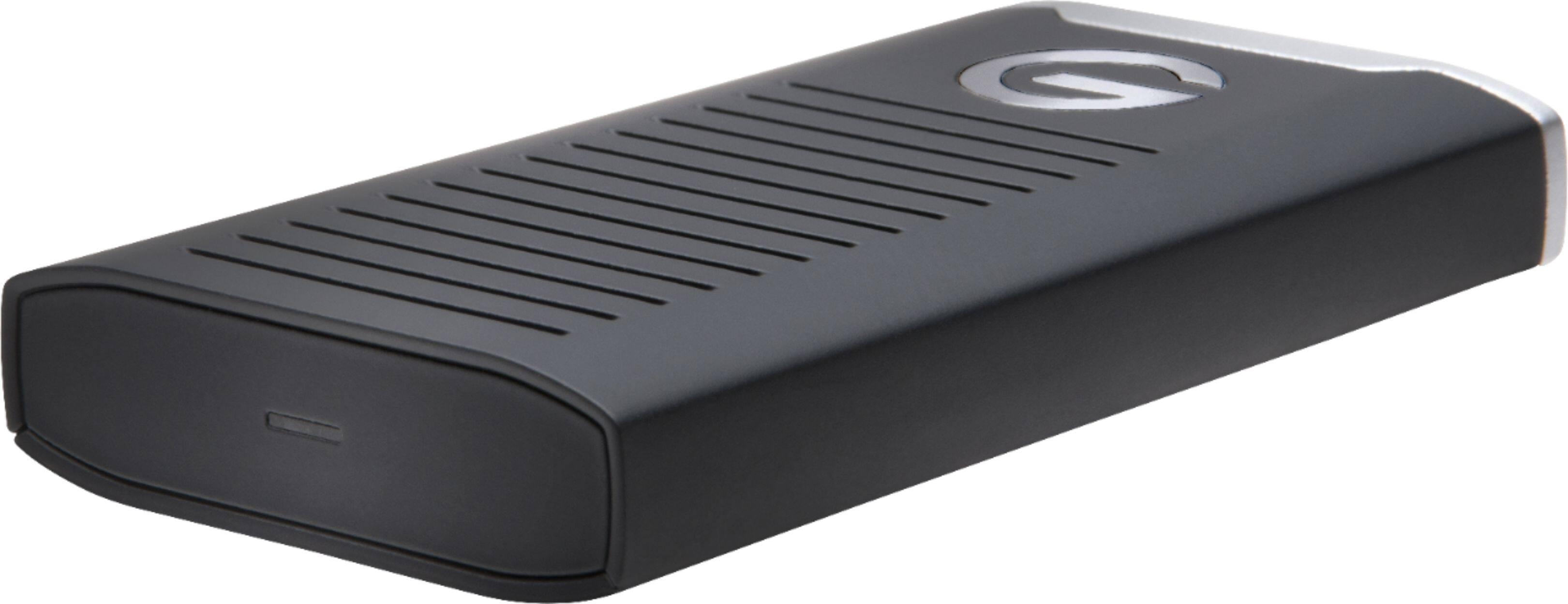 Alt View 12. G-Technology - G-DRIVE Mobile R-Series 500GB External USB 3.1 Gen 2 Portable SSD - Black/Silver.