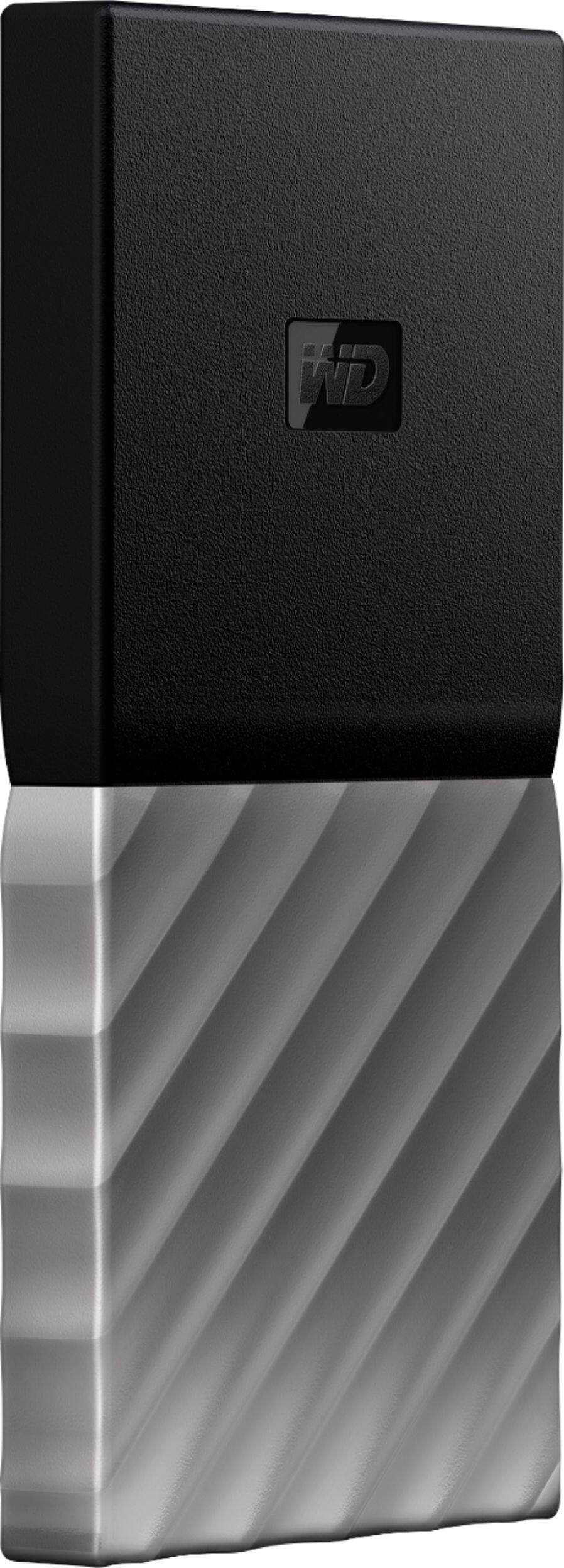 Angle. WD - My Passport SSD 512GB External USB 3.1 Gen 2 Portable SSD - Black.