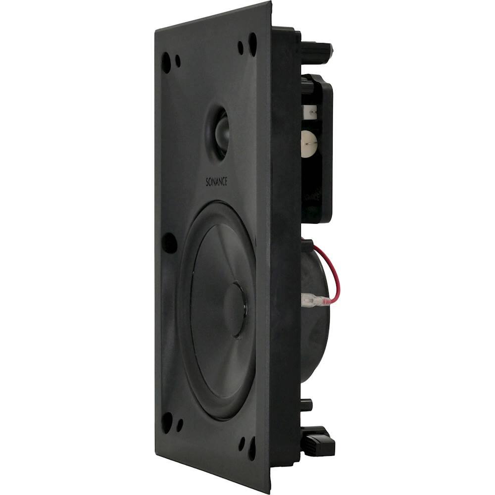 Left. Sonance - VPXT6 RECTANGLE - Visual Performance Extreme 6-1/2" 2-Way In-Wall Rectangle Speakers (Pair) - Paintable White.