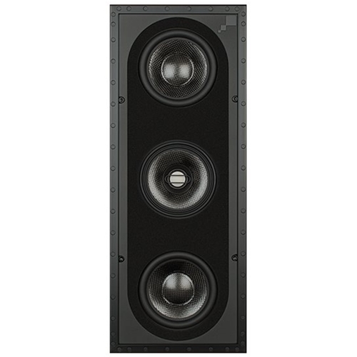 Angle View: Sonance - R1 REFERENCE RECTANGLE SINGLE SPEAKER - Reference 5-1/4" 3-Way In-Wall Rectangle Speaker (Each) - Paintable White
