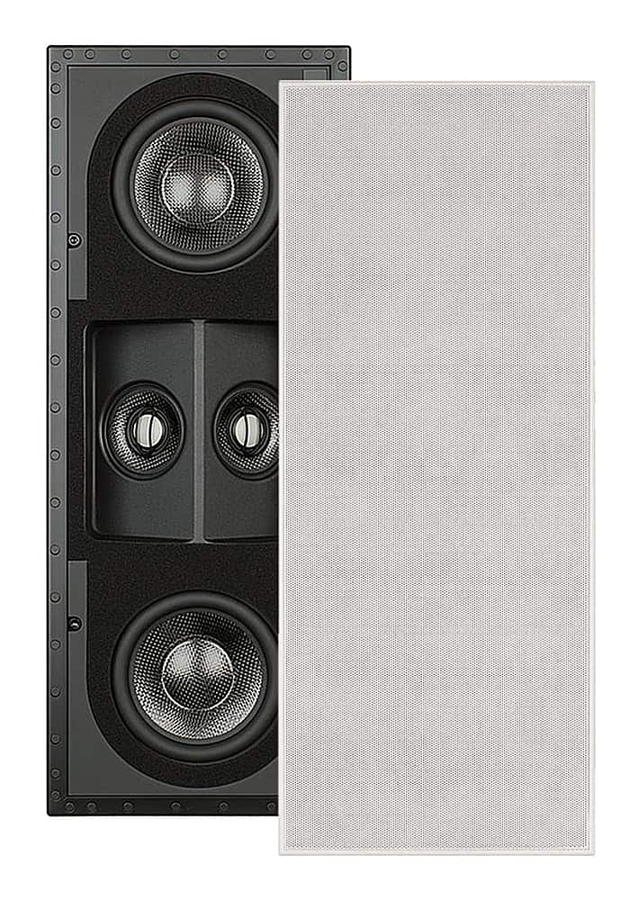 Front. Sonance - R1SUR SINGLE SPEAKER - Reference 5-1/4" 3-Way In-Wall Rectangle Speaker (Each) - Paintable White.