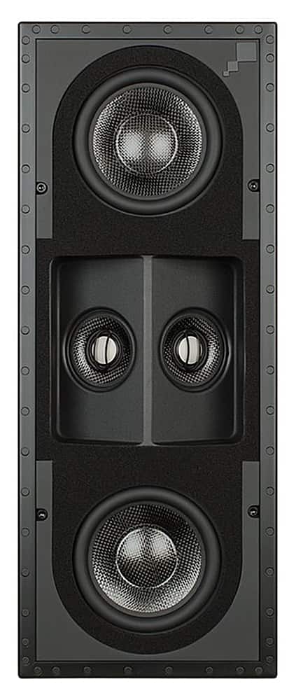 Angle. Sonance - R1SUR SINGLE SPEAKER - Reference 5-1/4" 3-Way In-Wall Rectangle Speaker (Each) - Paintable White.