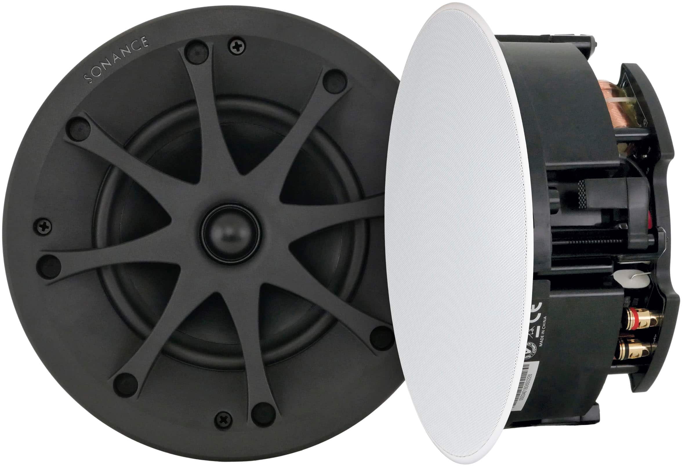 Front. Sonance - VPXT6R - Visual Performance Extreme Outdoor 6-1/2" 2-Way In-Ceiling Speakers (Pair) - Paintable White.