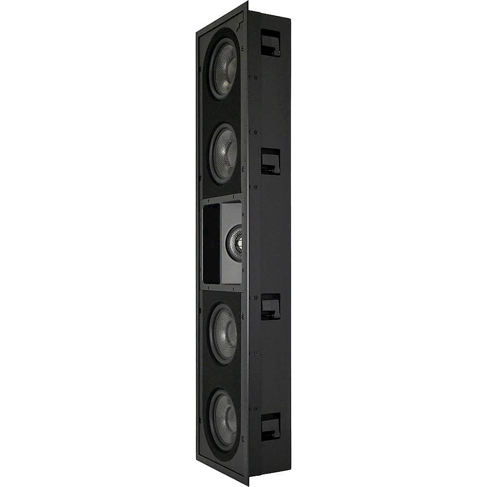 Left View: MartinLogan - Dual 5-1/4" 125-Watt Passive 2-Way In-Wall Speaker (Each) - Black