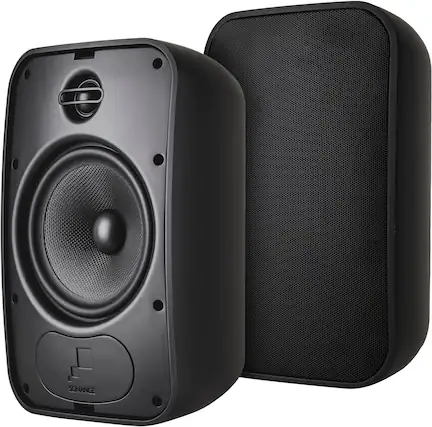 Front. Sonance - MARINER 64 - Mariner 6-1/2" 2-Way Outdoor Surface Mount Speakers (Pair) - Black.