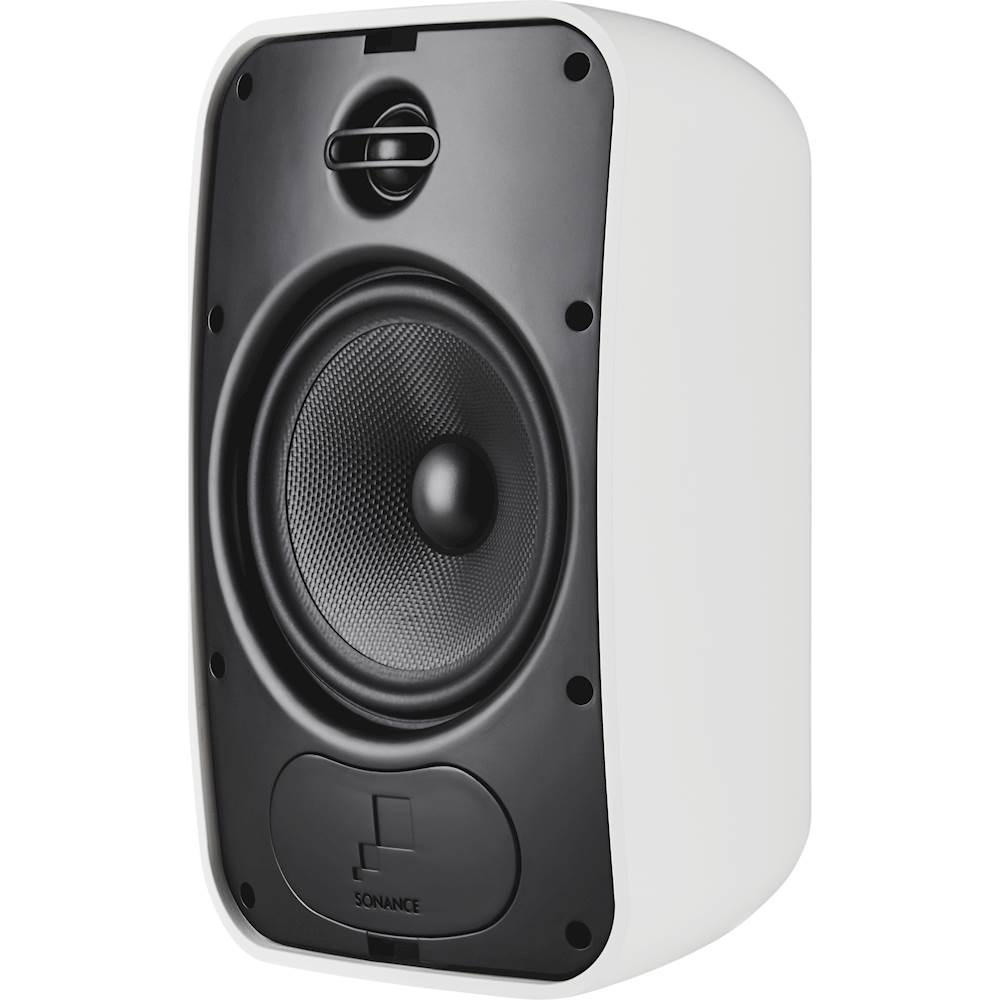 Left View: Sonance - MARINER 64 WHITE - Mariner 6-1/2" 2-Way Outdoor Surface Mount Speakers (Pair) - Paintable White