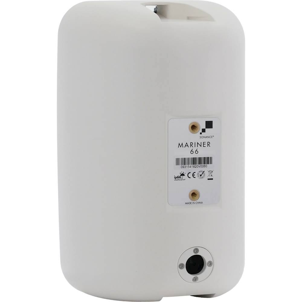 Back. Sonance - MARINER 66 - Mariner Series 6-1/2" 2-Way Outdoor Surface Mount Speakers (Pair) - Paintable White.