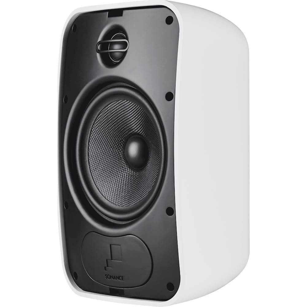 Left. Sonance - MARINER 66 - Mariner Series 6-1/2" 2-Way Outdoor Surface Mount Speakers (Pair) - Paintable White.