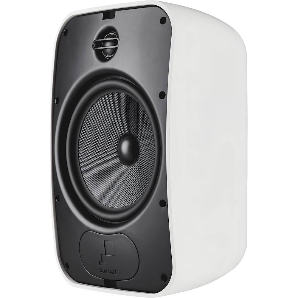 Left View: Klipsch - 6-1/2" 2-Way Outdoor Loudspeakers (Pair) - White