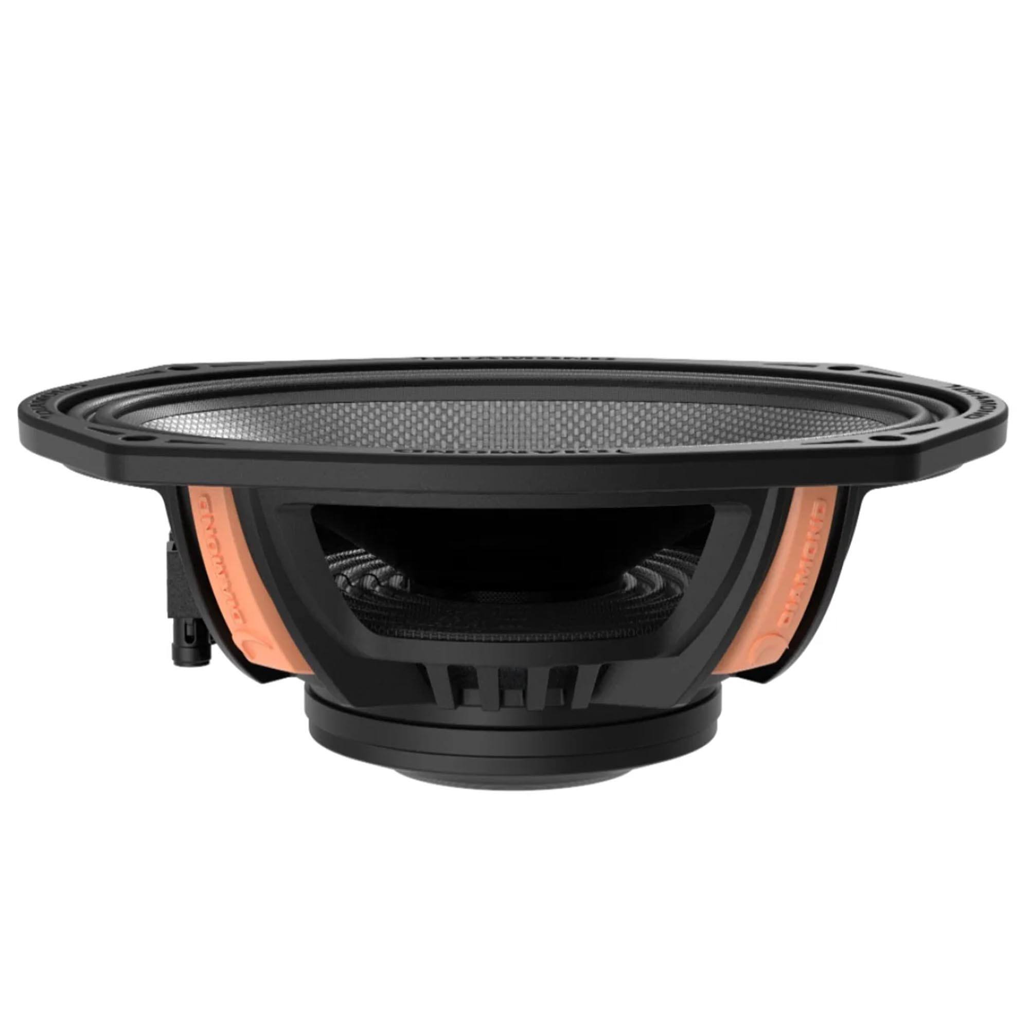 Alt View 3. Diamond Audio - Diamond Audio MS69NEO Motorsport Neo Series 6"X9" Neodymium Midrange Speaker, 350W RMS - Black/Gray.