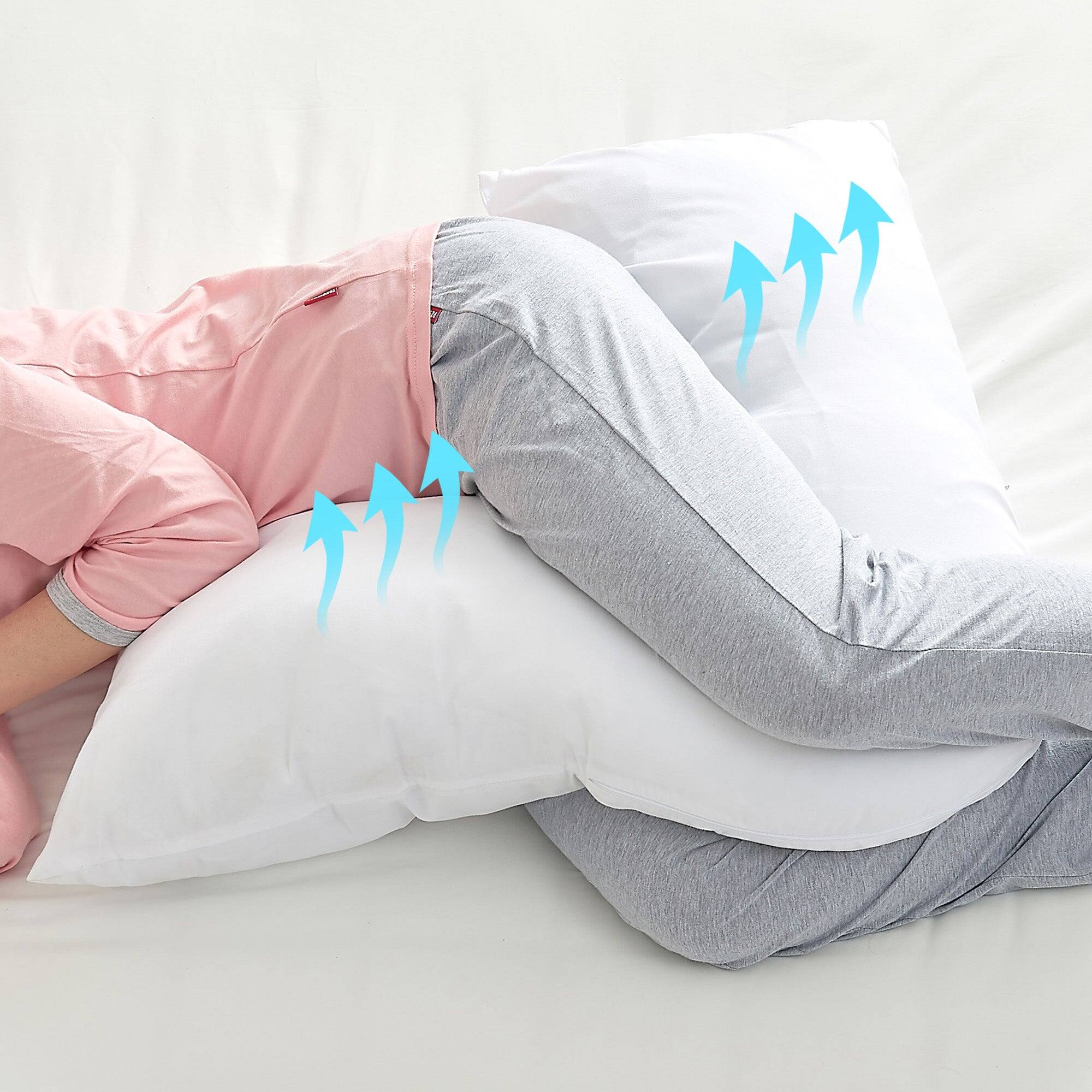 Alt View 7. Cheer Collection - White Pillowcase for V Shaped Pillow - White.