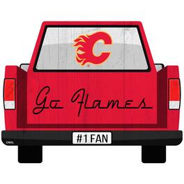 Fan Creations - Calgary Flames 12'' x 12'' Truck Back D-cor - Multicolor