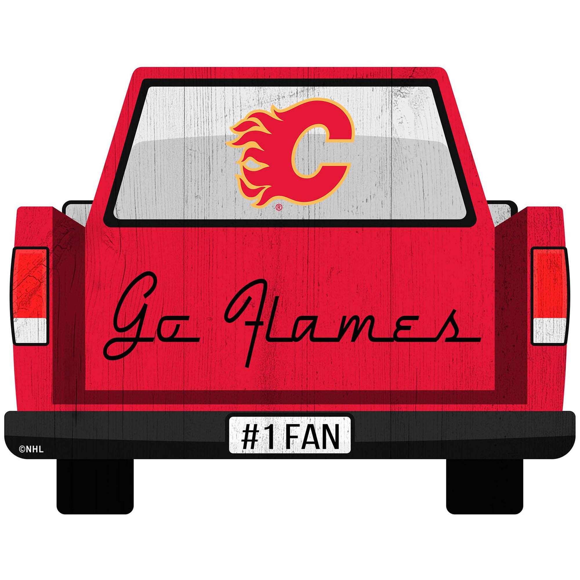 Calgary Flames 12'' x 12'' Truck Back D-cor