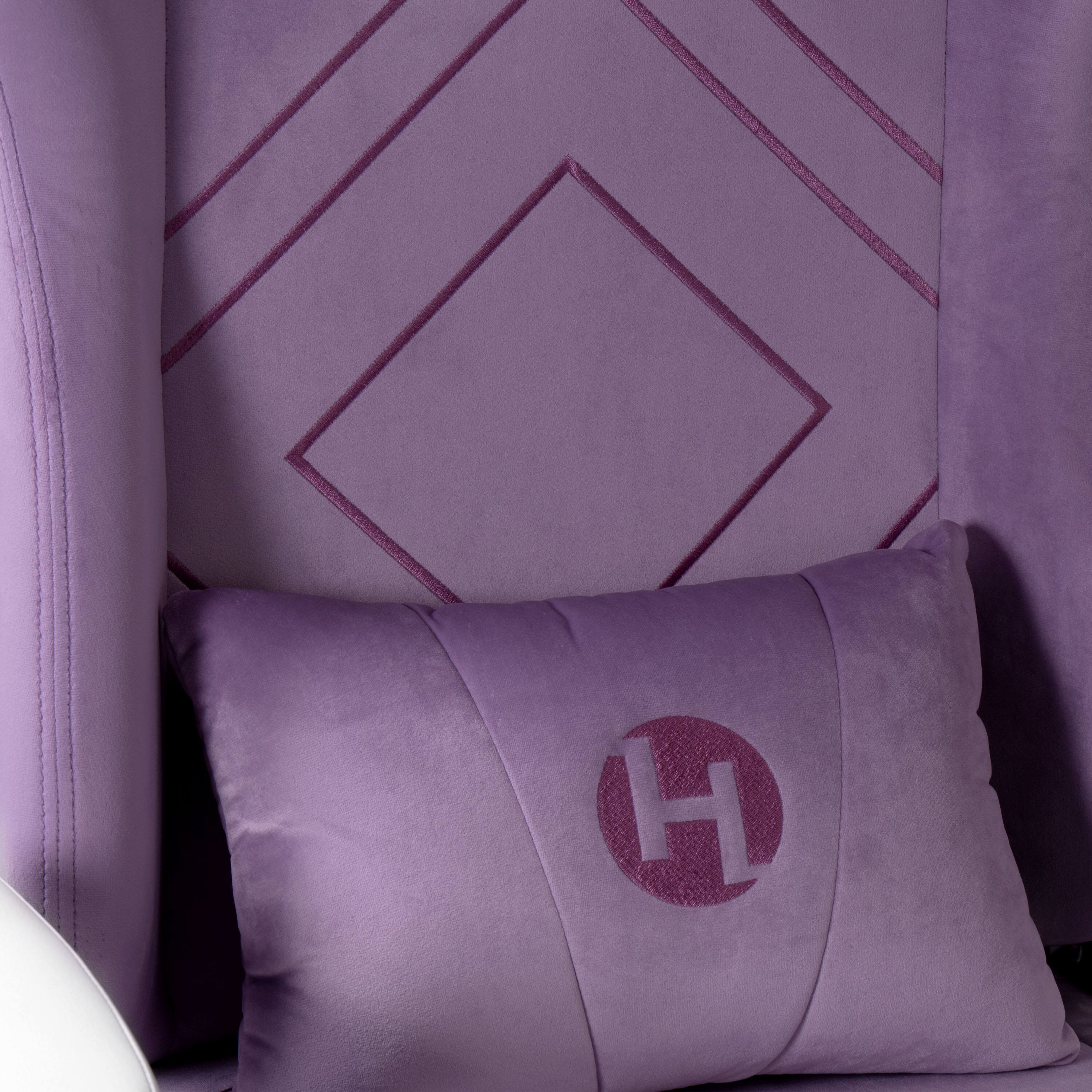 Alt View 6. Techni Sport - Techni Sport Purple Velvet Gaming Chair - Purple.