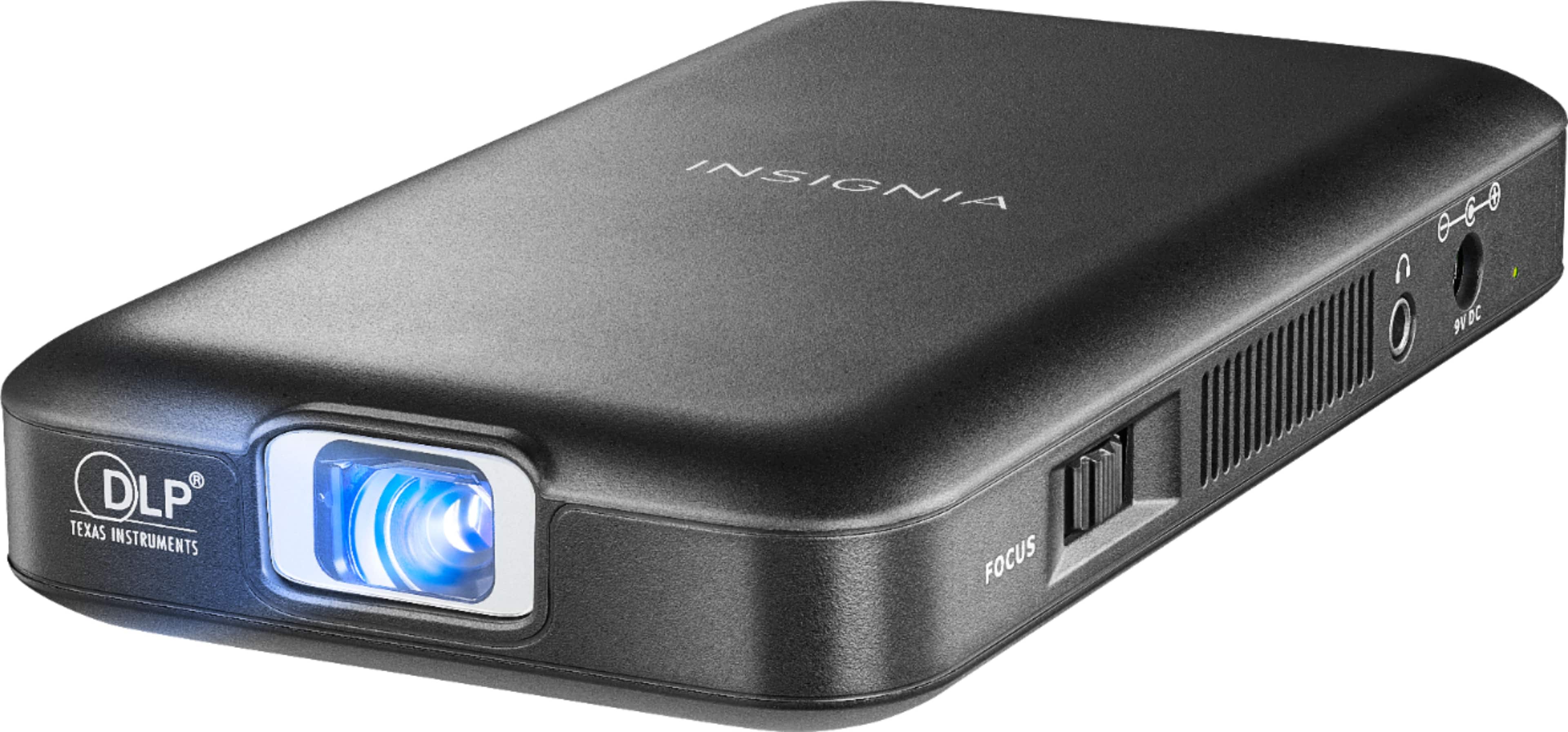 Angle. Insignia™ - Slim-line Pico WVGA DLP Projector - Black.