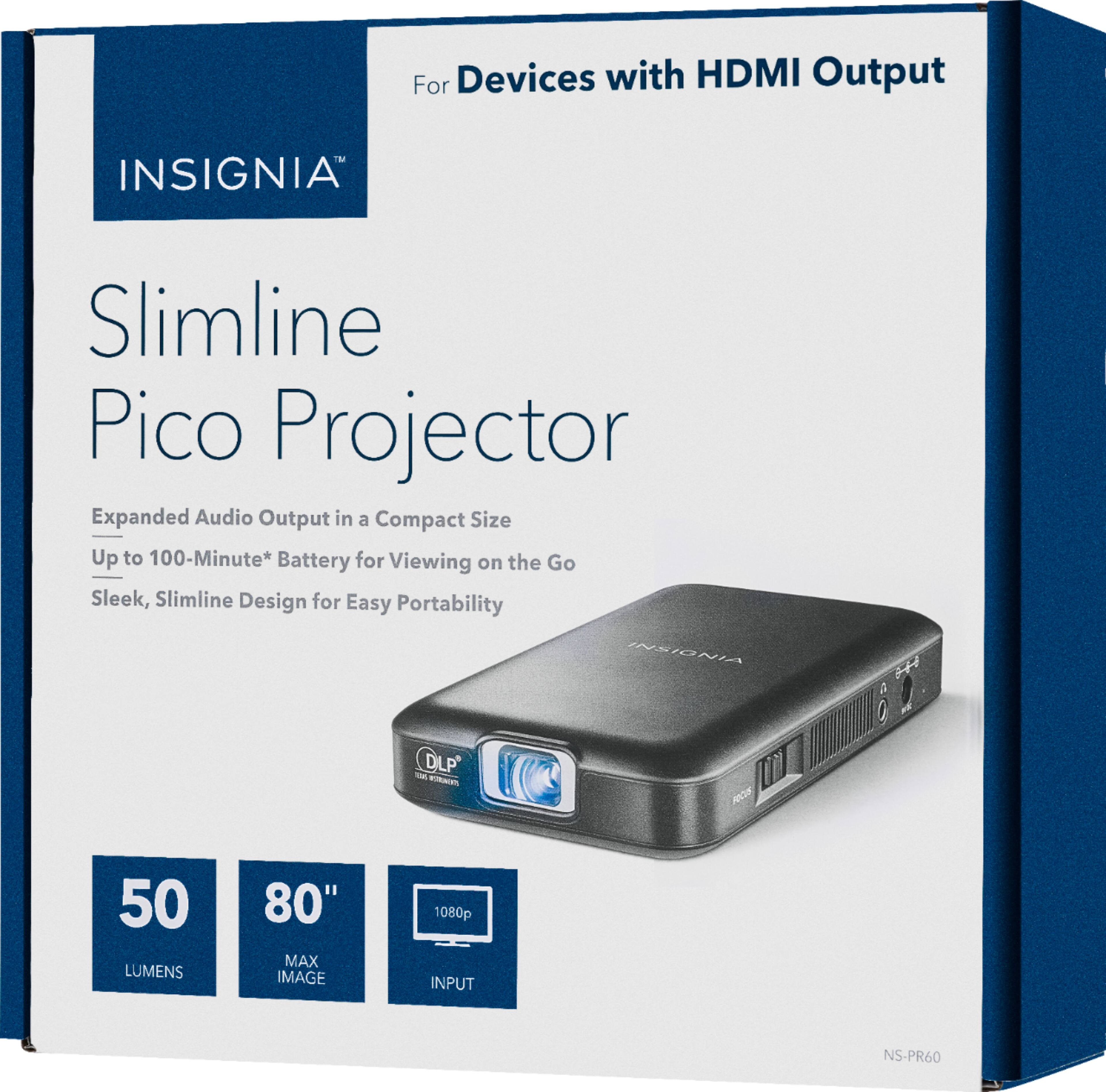 Alt View 13. Insignia™ - Slim-line Pico WVGA DLP Projector - Black.