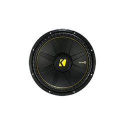 KICKER - CompC 15" Single-Voice-Coil 4-Ohm Subwoofer - Black - Front_Standard