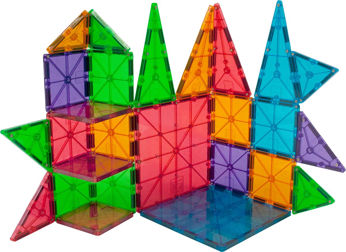 Magna-Tiles - Juego de 37 piezas de colores transparentes Magna-Tiles®