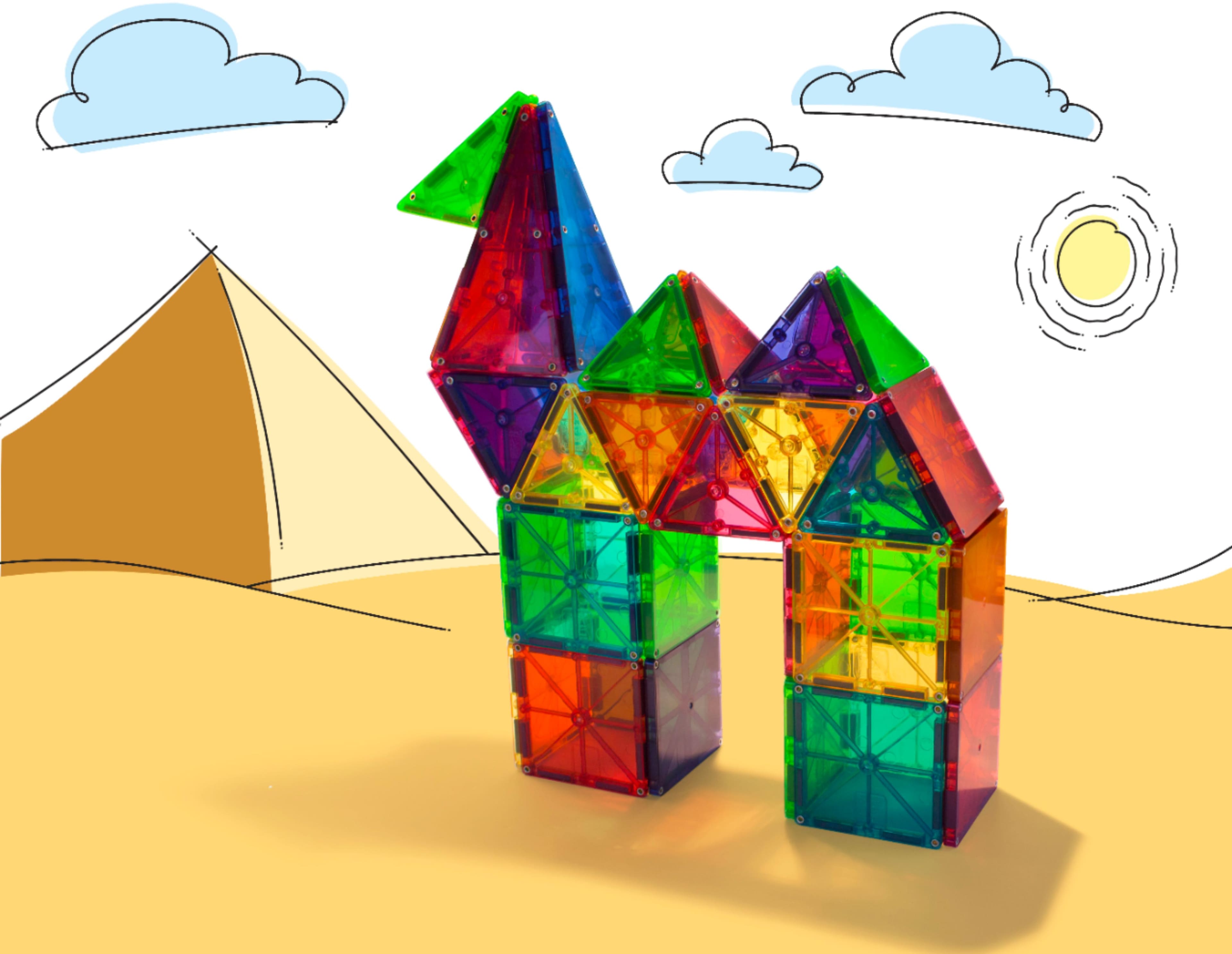 Alt View 12. Magna-Tiles - Classic 74-Piece Magnetic Construction Set, The Original Magnetic Building Brand.