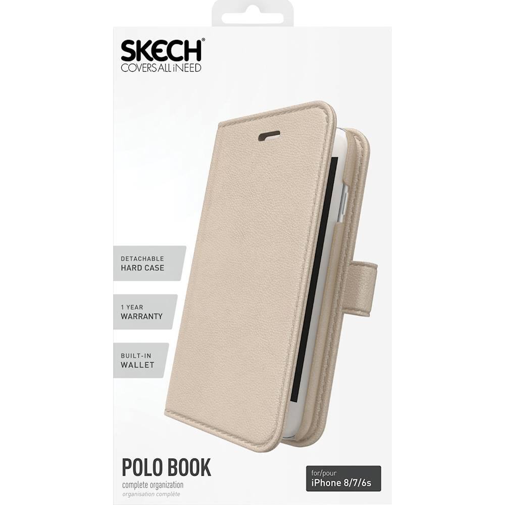 Alt View 17. Skech - Polo Book Wallet Case for Apple® iPhone® 6s, 7 and 8 - Champagne.