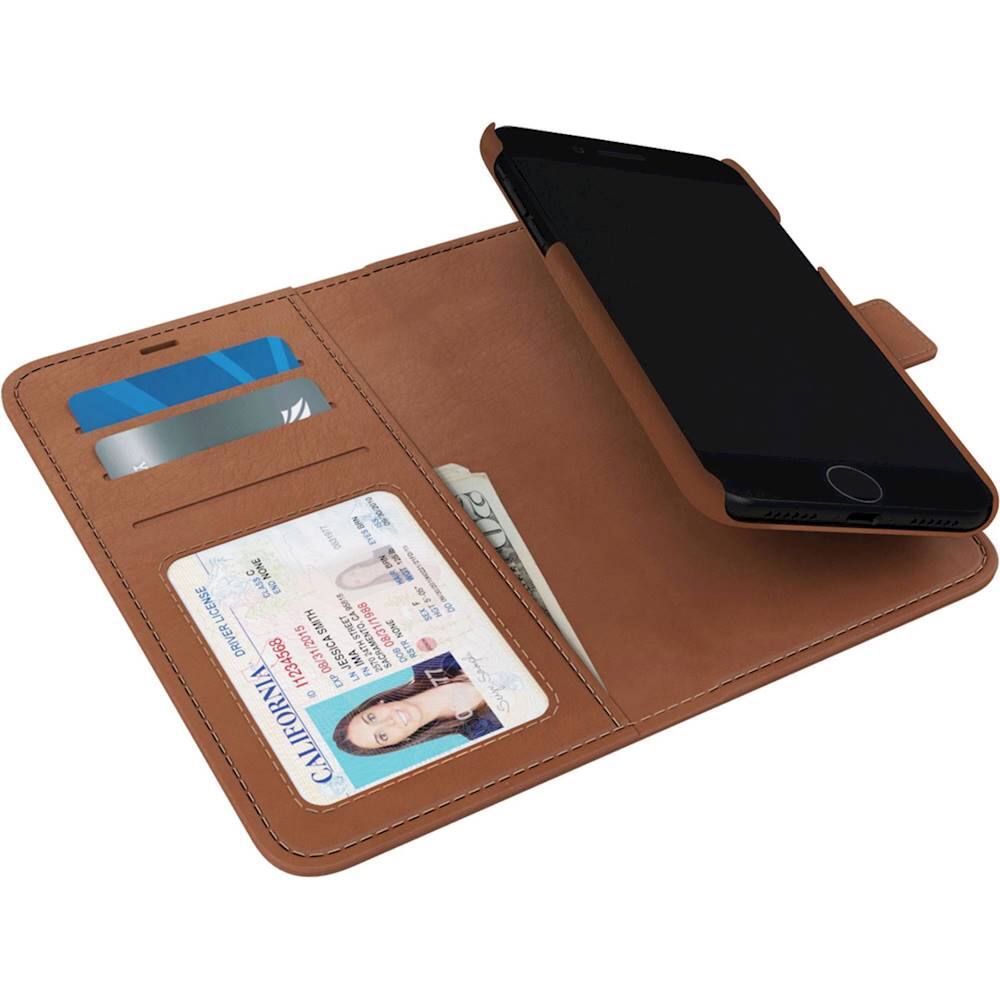 polo book wallet case for apple iphone 6s plus, 7 plus and 8 plus - brown polo book wallet case for apple iphone 6s plus, 7 plus and 8 plus - brown