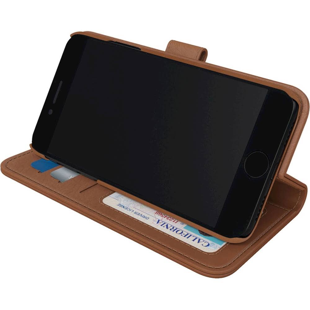 polo book wallet case for apple iphone 6s plus, 7 plus and 8 plus - brown polo book wallet case for apple iphone 6s plus, 7 plus and 8 plus - brown