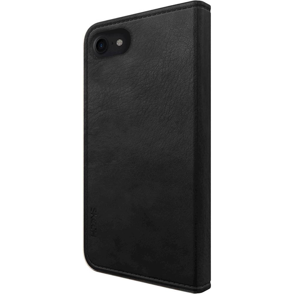 polo book wallet case for apple iphone 6s, 7 and 8 - black
