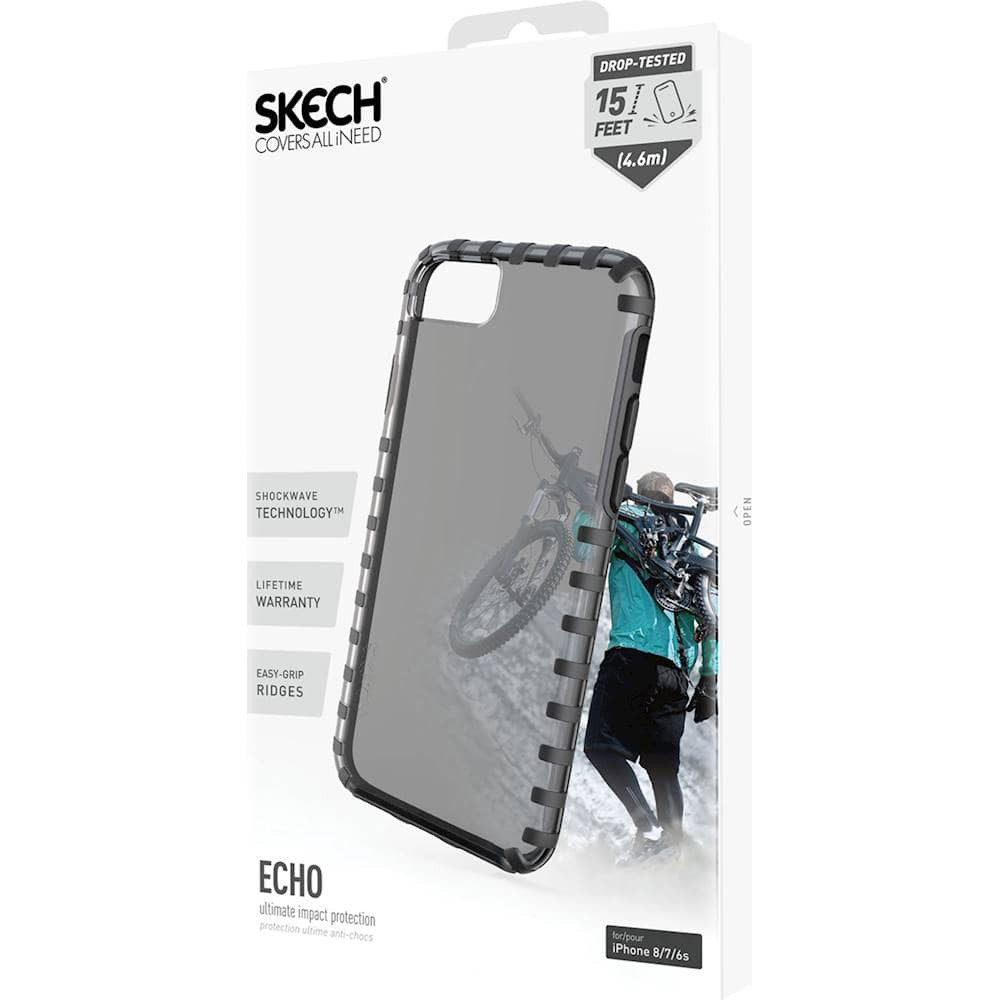 echo case for apple iphone 6s, 7 and 8 - onyx