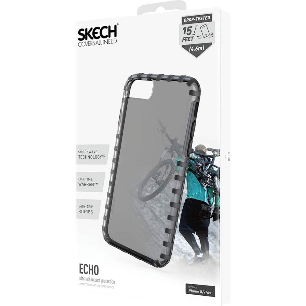 echo case for apple iphone 6s, 7 and 8 - onyx