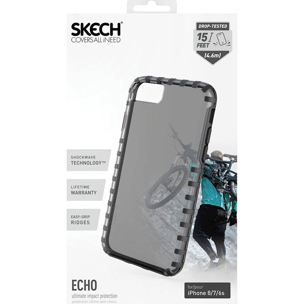 echo case for apple iphone 6s, 7 and 8 - onyx
