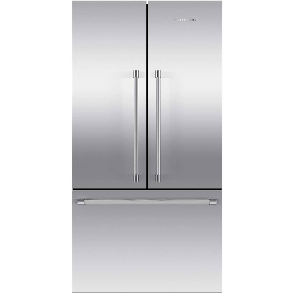 Front. Fisher & Paykel - ActiveSmart 20.1 Cu. Ft. French Door Counter-Depth Refrigerator - Stainless Steel.