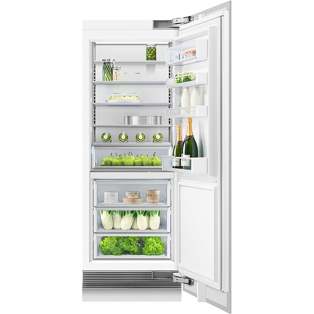 Alt View 12. Fisher & Paykel - ActiveSmart 16.3 Cu. Ft. Built-In Refrigerator - Custom Panel Ready.