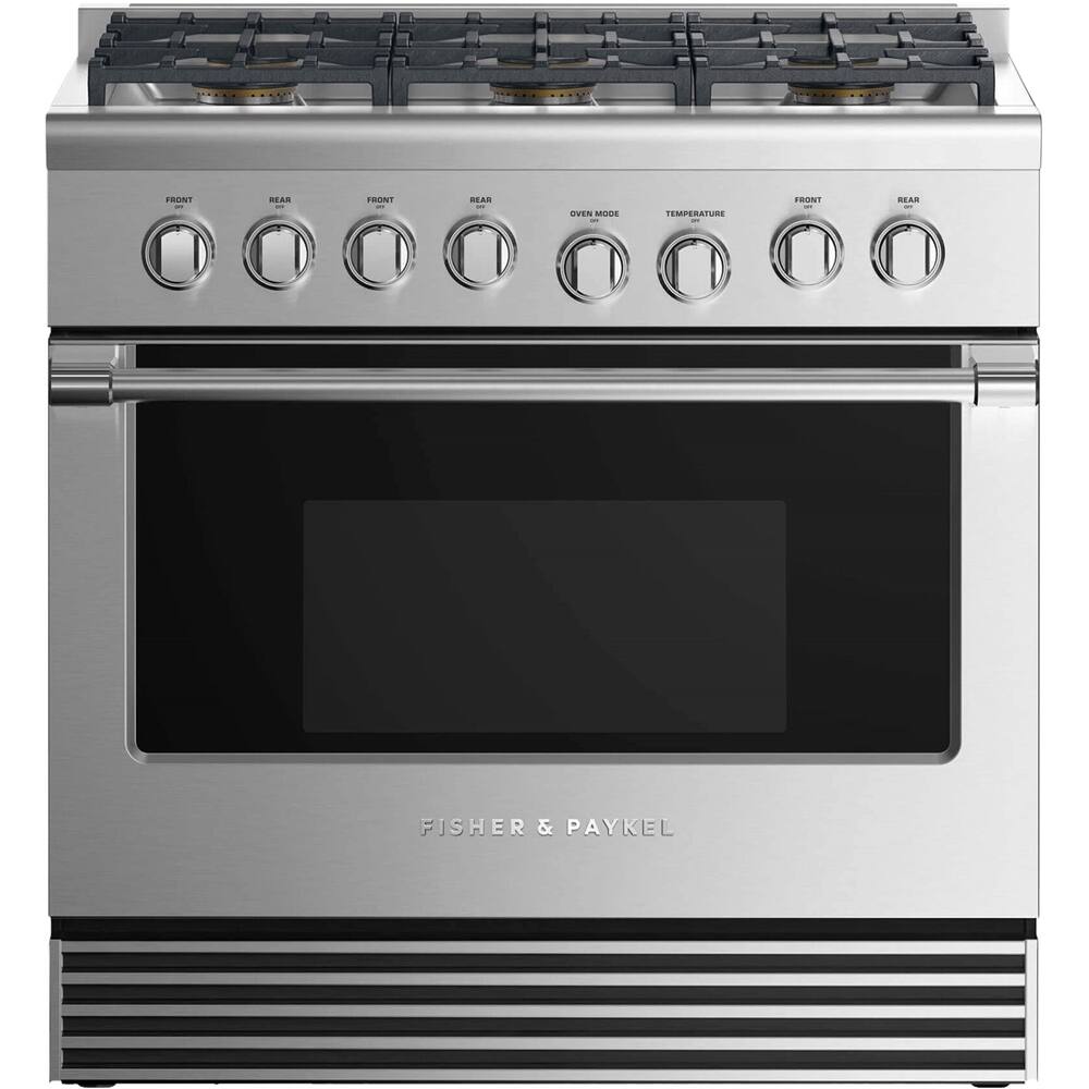 Fisher & Paykel - 5.3 Cu. Ft. Freestanding Gas Convection Range - Stainless steel - Front_Zoom