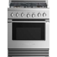 Fisher & Paykel - 4.6 Cu. Ft. Freestanding Gas Convection Range - Stainless steel - Front_Zoom