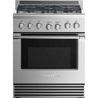 Fisher & Paykel - 4.6 Cu. Ft. Freestanding Gas Convection Range - Stainless steel - Front_Zoom