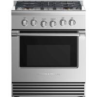 Fisher & Paykel - 4.6 Cu. Ft. Freestanding Gas Convection Range - Stainless steel - Front_Zoom