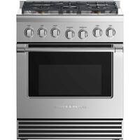 Fisher & Paykel - 4 Cu. Ft. Self-Cleaning Freestanding Dual Fuel Convection Range - Stainless steel - Front_Zoom