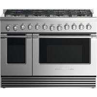 Fisher & Paykel - 6.9 Cu. Ft. Self-Cleaning Freestanding Double Oven Dual Fuel Convection Range - Stainless steel - Front_Zoom